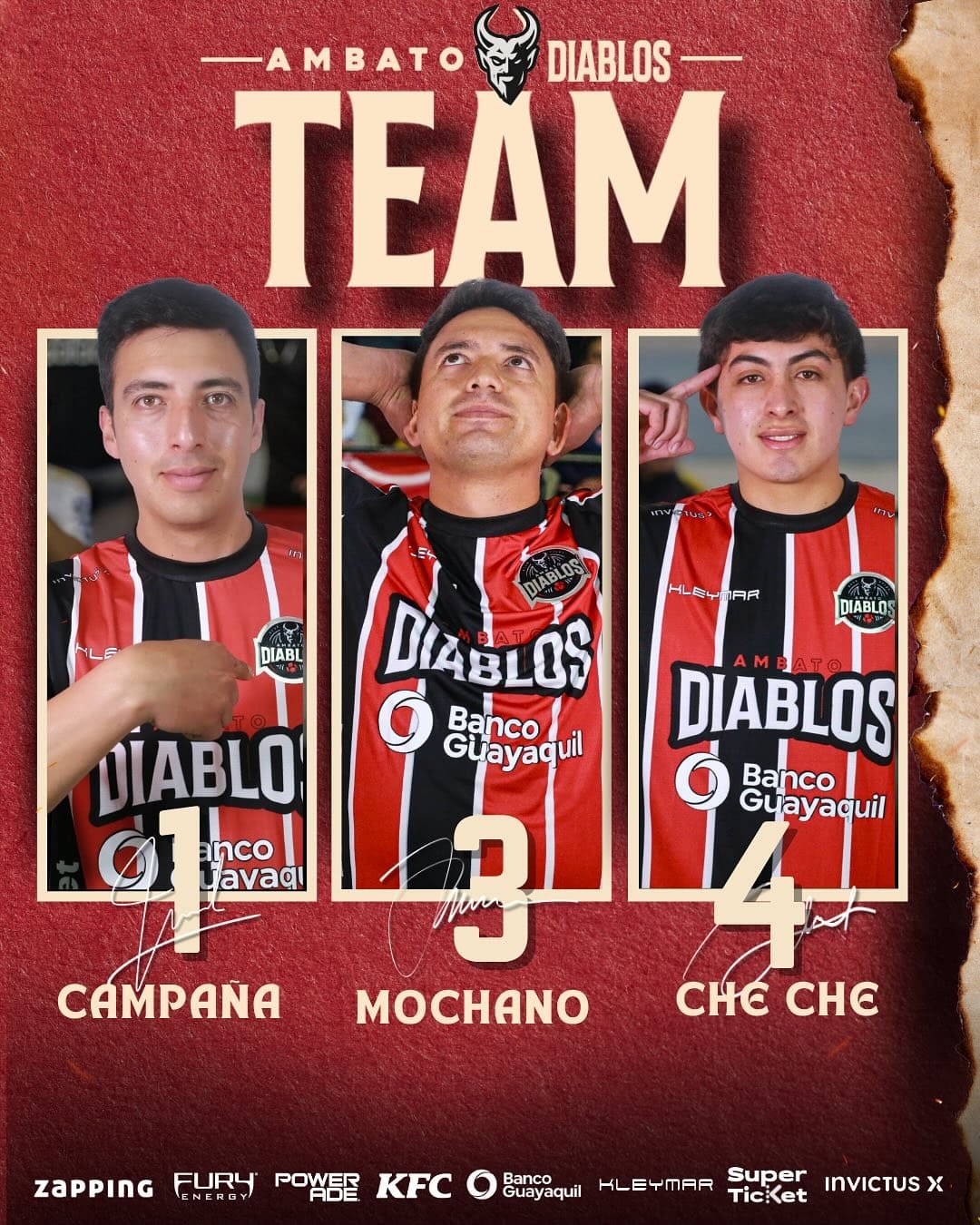 Equipo Oficial de Ambato Diablos de la LNE