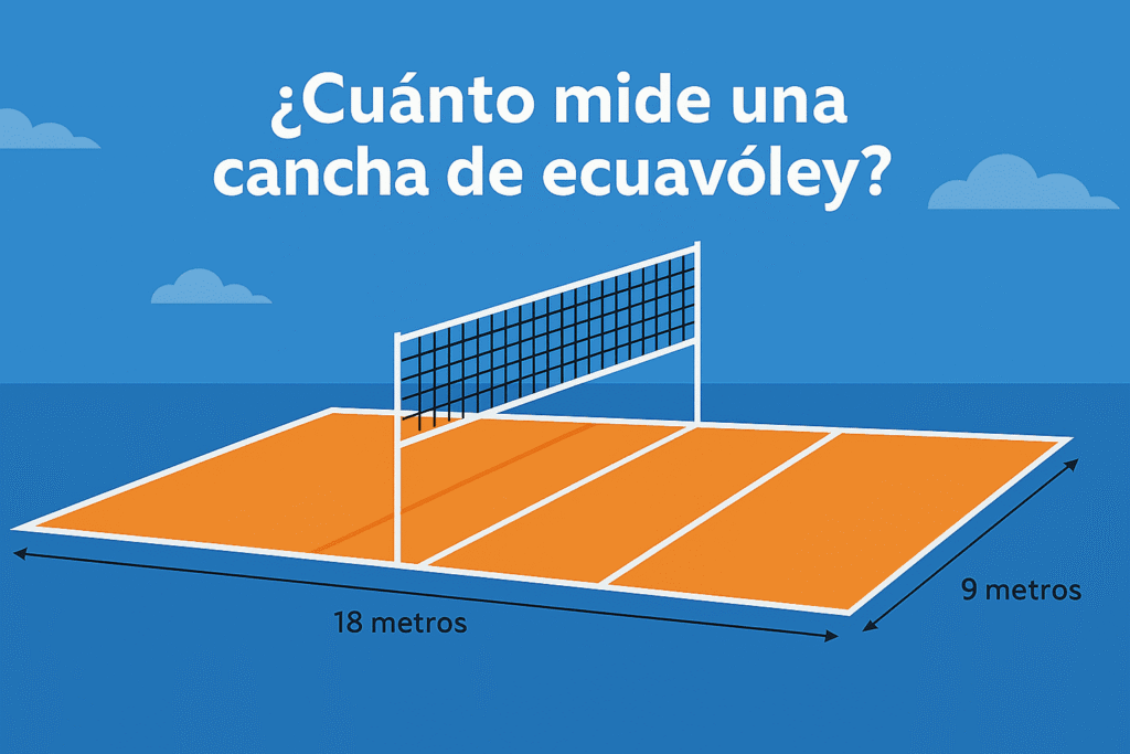 ¿Cuánto mide una cancha de ecuavoley?